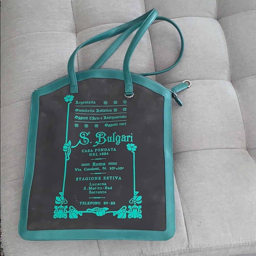 BULGARI SUEDE TOTE